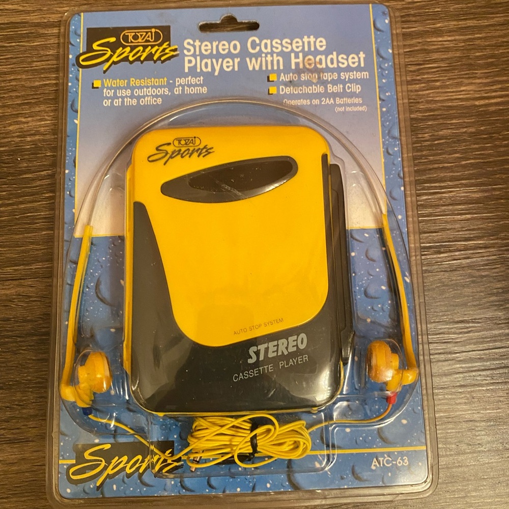 Vintage Retro Cassette Player with Headset Tozai Sports Model ATC-63